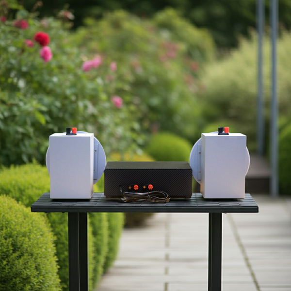 Dàn loa âm trần thông báo phát nhạc nền: 1 Amply A2.0 + 2 loa âm trần thông báo phát nhạc nền tự động VAT12, loa được thiết kế riêng cho quán, bật lớn không tạp âm, bảo hành dài hạn 5 năm.