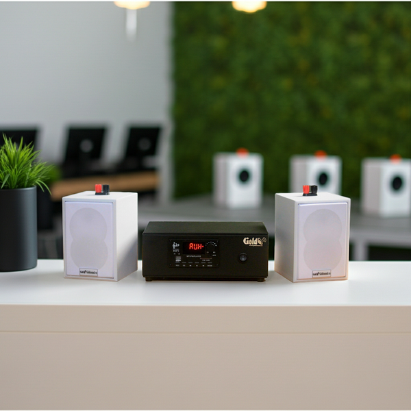 Dàn loa treo tường thông báo phát nhạc nền: 1 Amply A2.0 + 2 loa treo tường thông báo phát nhạc nền tự động V12, Amply, loa được thiết kế riêng cho quán, bật lớn không tạp âm, bảo hành dài hạn 5 năm.