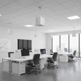 Loa thả trần V55TR-PU_TH phủ da PU màu trắng (số lượng 1 loa), công suất 55w, loa bass 4 inch, kích thước rộng 19 cm, cao 19 cm, sâu 21 cm, bảo hành dài hạn 5 năm.