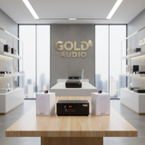 Dàn loa treo tường thông báo phát nhạc nền: 1 Amply A2.0 + 2 loa treo tường thông báo phát nhạc nền tự động V12, Amply, loa được thiết kế riêng cho quán, bật lớn không tạp âm, bảo hành dài hạn 5 năm.