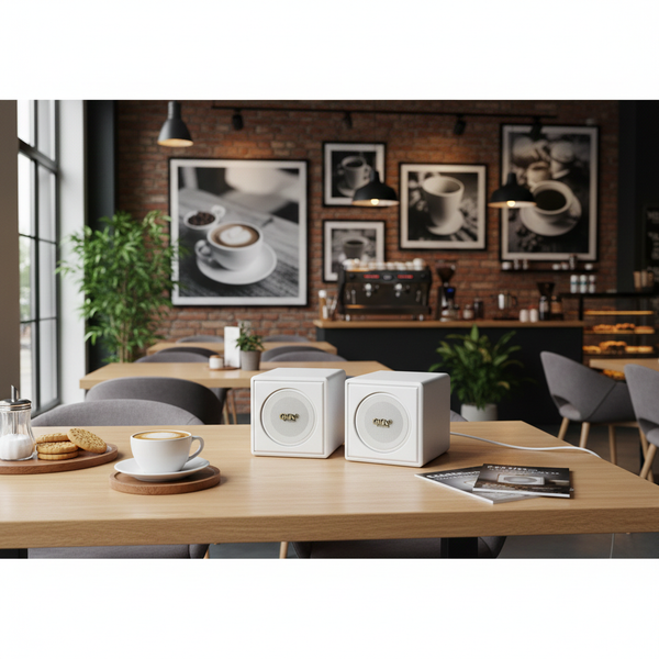 Loa thả trần V55TR-PU_TH phủ da PU màu trắng (số lượng 1 loa), công suất 55w, loa bass 4 inch, kích thước rộng 19 cm, cao 19 cm, sâu 21 cm, bảo hành dài hạn 5 năm.