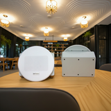 Loa âm trần thông báo, phát nhạc nền: Âm ly A501 Goldsound 500w + 6 loa âm trần Goldsound VAT38 38w, loa được thiết kế riêng cho quán, bật lớn không tạp âm, miễn phí công lắp đặt, bảo hành dài hạn 5 năm