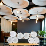 Loa âm trần thông báo, phát nhạc nền tự động: Amply Goldsound A917-4K 4 vùng âm lượng 1500w + 8 loa âm trần Goldsound VAT28 28w thùng gỗ cao cấp, miễn phí lắp đặt, bảo hành 60 tháng.