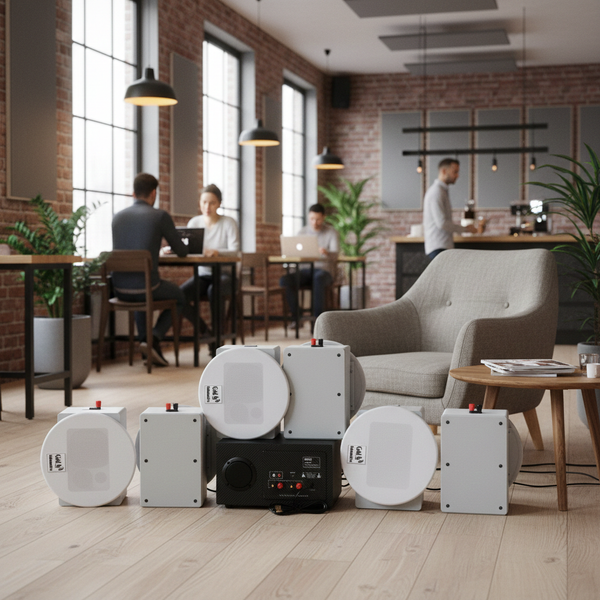 Dàn loa âm trần: A907 Goldsound 2 vùng âm lượng 900w + 6 loa âm trần Goldsound VAT28 28w, loa được thiết kế riêng cho quán, bật lớn không tạp âm, miễn phí công lắp đặt, bảo hành dài hạn 5 năm