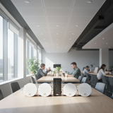 Dàn loa âm trần: 1 AMT384 + 4 VAT28, loa được thiết kế riêng cho quán, bật lớn không tạp âm, miễn phí công lắp đặt, bảo hành dài hạn 5 năm.