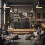 Loa treo tường, phát nhạc nền thông báo: A1800 Goldsound 4 vùng âm lượng 1800w + 16 loa Goldsound V40C 40w, Amply 4 - 6 vùng âm lượng, loa được thiết kế riêng cho quán, bật lớn không tạp âm, miễn phí công lắp đặt, bảo hành dài hạn 5 năm.