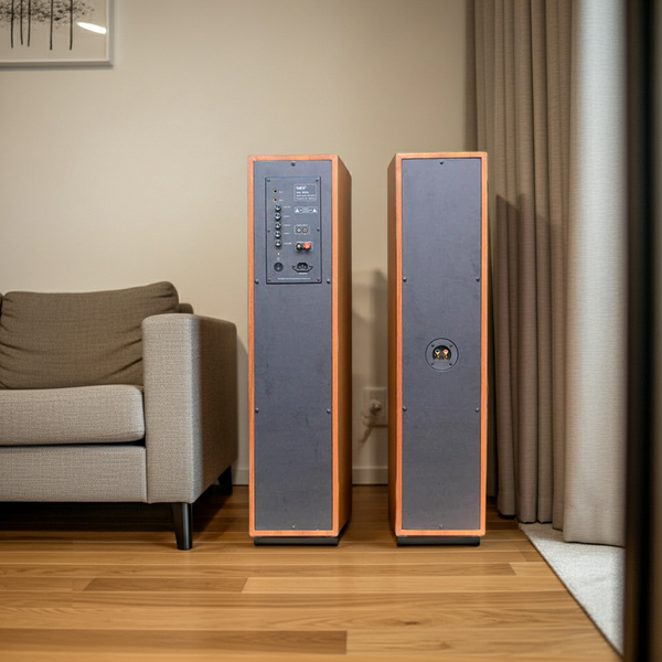 Dàn loa cây W250 vân gỗ (đã tích hợp amply)