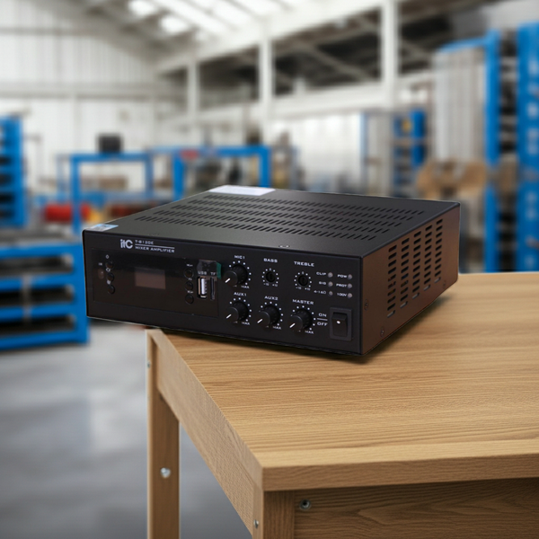 Amply A120-100V: âm ly phóng thanh (công suất 120w, bluetooth, USB, TF Card, AUX)