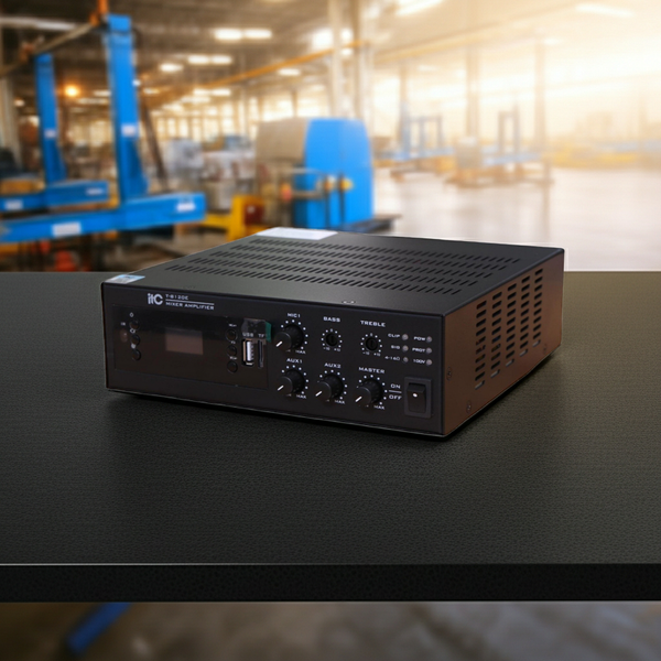 Amply A120-100V: âm ly phóng thanh (công suất 120w, bluetooth, USB, TF Card, AUX)