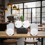 [Diện tích 80m2 + 2 Kênh] Loa thông báo, loa phát nhạc nền tự động Gold4cafe 6.0 (01 Amply + 6 loa âm trần V12), loa được thiết kế riêng cho quán, bật lớn không tạp âm, bảo hành dài hạn 5 năm.