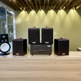 Dàn loa treo tường: Amply A154PU Goldsound 150w + 4 loa Goldsound V24c - 24w, loa được thiết kế riêng cho quán, bật lớn không tạp âm, bảo hành dài hạn 5 năm.