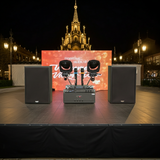 Dàn loa Karaoke gia đình, sân khấu S255 (2 loa Full Bass 30 + 1 cục đẩy 1200w + vang V1 + 2 micro không dây M1) - Hàng trưng bày đồng giá cuối năm