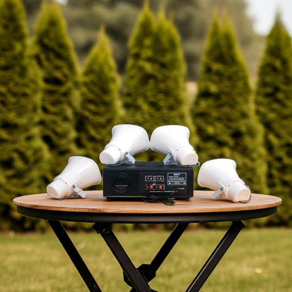 [Loa thông báo] Amply A917PU-100V-2K + 04 Ne20w, Amply hai vùng âm lượng, loa được thiết kế riêng, bật lớn không tạp âm, miễn phí công lắp đặt, bảo hành dài hạn 12 tháng.