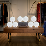 Loa âm trần thông báo phát nhạc nền tự động Gold4cafe 8.0 (01 Amply + 8 loa âm trần), loa được thiết kế riêng cho quán, bật lớn không tạp âm, bảo hành dài hạn 5 năm.