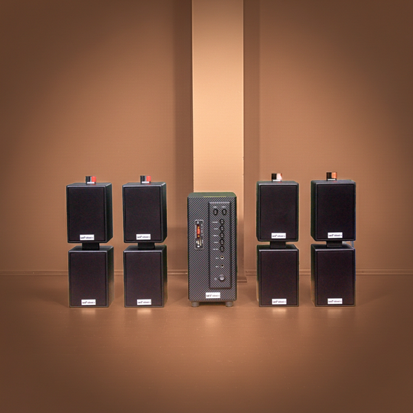 Dàn loa thông báo phát nhạc nền tự động Gold4cafe_SG 8.0 (01 Amply + 08 loa treo tường), Amply 2 vùng âm lượng, loa được thiết kế riêng cho quán, bật lớn không tạp âm, bảo hành dài hạn 5 năm.