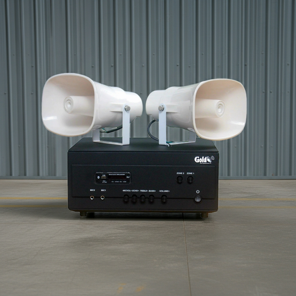 [Loa thông báo] Amply A907PU-100V + 2 Ne20w, Amply hai vùng âm lượng, loa được thiết kế riêng, bật lớn không tạp âm, miễn phí công lắp đặt, bảo hành dài hạn 12 tháng