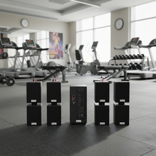 Dàn loa thông báo phát nhạc nền tự động Gold4cafe_DA 8.0 (01 Amply + 08 loa treo tường), Amply 2 vùng âm lượng, loa được thiết kế riêng cho quán, bật lớn không tạp âm, bảo hành dài hạn 5 năm.