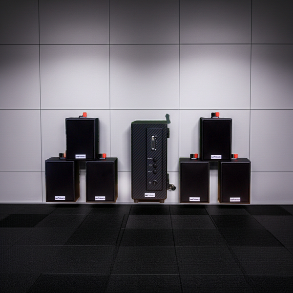 Dàn loa thông báo phát nhạc nền tự động Gold4cafe AM6.0_TH (01 amply + 06 loa treo tường), loa được thiết kế riêng cho quán, bật lớn không tạp âm, bảo hành dài hạn 5 năm.