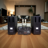 Dàn âm thanh M258 Pro: Đẩy 1200w + 2 V258 + 1 Vang + 2 Micro