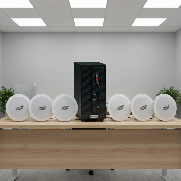 Loa âm trần thông báo phát nhạc nền tự động SA6.0 (amply 156w + 6 loa âm trần 15w), loa được thiết kế riêng cho quán, bật lớn không tạp âm, bảo hành dài hạn 12 tháng