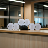 Dàn loa âm trần thông báo, phát nhạc nền tự động: A384PU-2K Goldsound 2 vùng âm lượng 380w + 6 loa âm trần Goldsound VAT38 - 38w, loa được thiết kế riêng cho quán, bật lớn không tạp âm, miễn phí công lắp đặt, bảo hành dài hạn 5 năm.