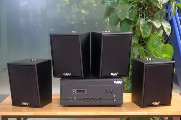 [Diện tích 80m2 + 02 Kênh] A907PU-2K Goldsound 900w + 4 loa Goldsound V55C 55w, loa được thiết kế riêng cho quán, bật lớn không tạp âm, miễn phí công lắp đặt, bảo hành dài hạn 5 năm