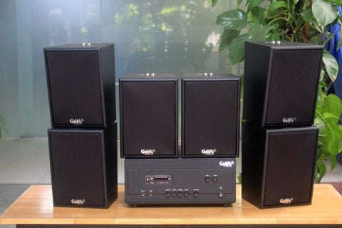 [Diện tích 120m2 + 02 Kênh] A907PU-2K Goldsound 2 vùng âm lượng 900w + 6 loa Goldsound V55C 55w, loa được thiết kế riêng cho quán, bật lớn không tạp âm, miễn phí công lắp đặt, bảo hành dài hạn 5 năm.