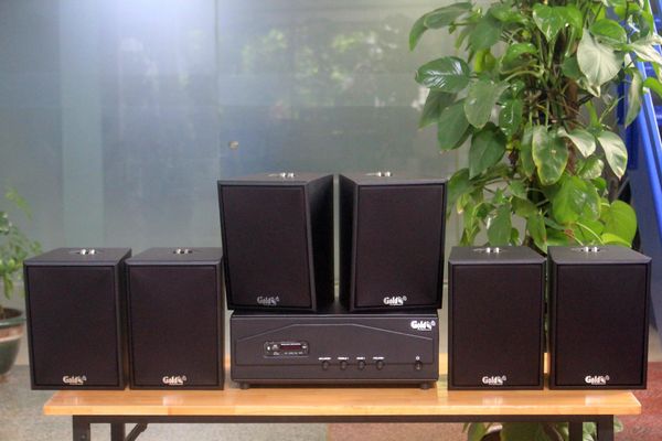 [Diện tích 120m2 + 02 Kênh] A918PU-2K Goldsound 1200w + 6 loa Goldsound V55C 55w, loa được thiết kế riêng cho quán, bật lớn không tạp âm, miễn phí công lắp đặt, bảo hành dài hạn 5 năm