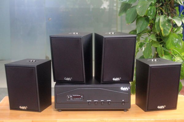 [Diện tích 80m2 + 02 Kênh] A918PU-2K Goldsound 1200w + 4 loa Goldsound V55C 55w, loa được thiết kế riêng cho quán, bật lớn không tạp âm, miễn phí công lắp đặt, bảo hành dài hạn 5 năm