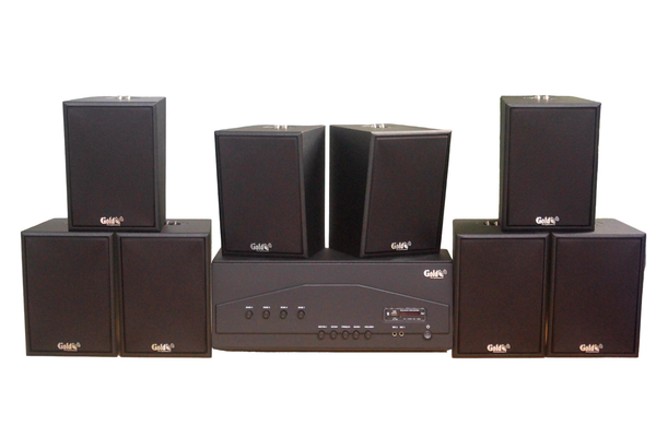 Dàn loa treo tường thông báo, phát nhạc nền tự động: Amply A917PU-4K 4 vùng âm lượng 1500w + 8 loa Goldsound treo tường V55C 55w, loa được thiết kế riêng cho quán, bật lớn không tạp âm, miễn phí công lắp đặt, bảo hành dài hạn 5 năm.