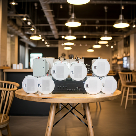 Top 10 Combo loa âm trần, Loa thông báo, loa phát nhạc nền tự động cho văn phòng, siêu thị, tòa nhà, Amply 4 - 6 vùng âm lượng, loa được thiết kế riêng cho quán, bật lớn không tạp âm, miễn phí công lắp đặt, bảo hành dài hạn 5 năm.