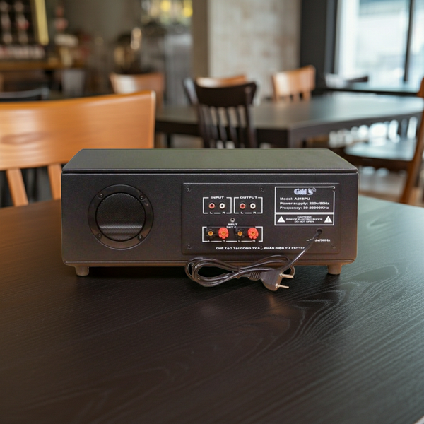 Amply A918PU-2K (2 phân vùng đầu ra, 1200w, đủ kết nối Bluetooth, RCA, AV, USB)