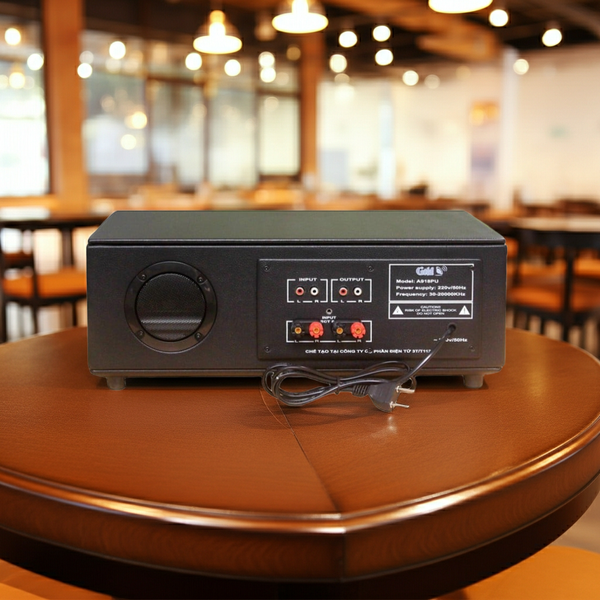 Amply A918PU-2K_DA Goldsound (2 phân vùng đầu ra, 1200w, đủ kết nối Bluetooth, RCA, AV, USB)