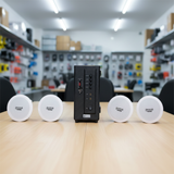 [Diện tích 80m2] Bộ loa âm trần thông báo phát nhạc nền tự động cao cấp SA4.0_SG (amply 154w + 4 loa âm trần 15w), loa được thiết kế riêng cho quán, bật lớn không tạp âm, bảo hành dài hạn 12 tháng