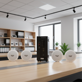 [Diện tích 80m2] Bộ loa âm trần thông báo phát nhạc nền tự động cao cấp SA4.0_DA (amply 154w + 4 loa âm trần 15w), loa được thiết kế riêng cho quán, bật lớn không tạp âm, bảo hành dài hạn 12 tháng