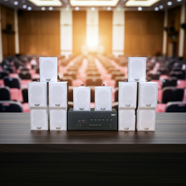 Amply A384PU_SG - 6K: 6 phân vùng đầu ra (1200w, đủ kết nối Bluetooth, RCA, AV, USB)