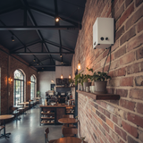 Dàn loa không dây treo tường, Loa thông báo, loa phát nhạc tự động: 01 amply A57 Goldsound + 6 loa không dây Goldsound V27 - 27w