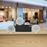 Dàn loa âm trần thông báo, phát nhạc nền tự động: A907PU-2K Goldsound 2 vùng âm lượng 900w + 4 loa âm trần VAT13, loa được thiết kế riêng cho quán, bật lớn không tạp âm, miễn phí công lắp đặt, bảo hành dài hạn 12 tháng
