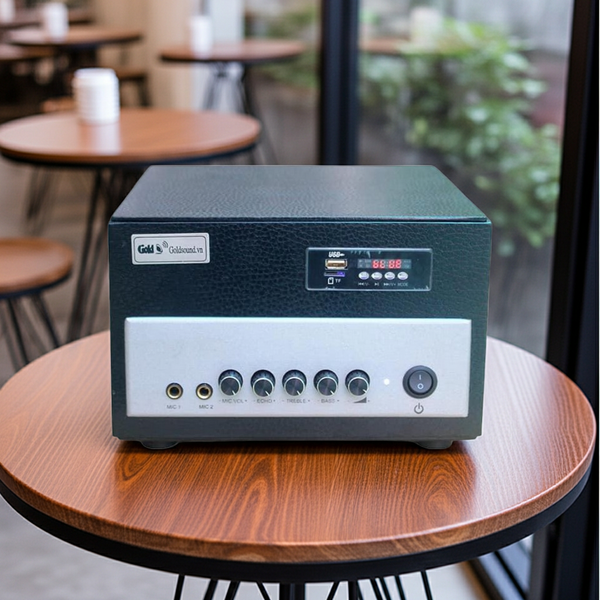 Âm ly A370 Goldsound 370w - 2 cổng Micro
