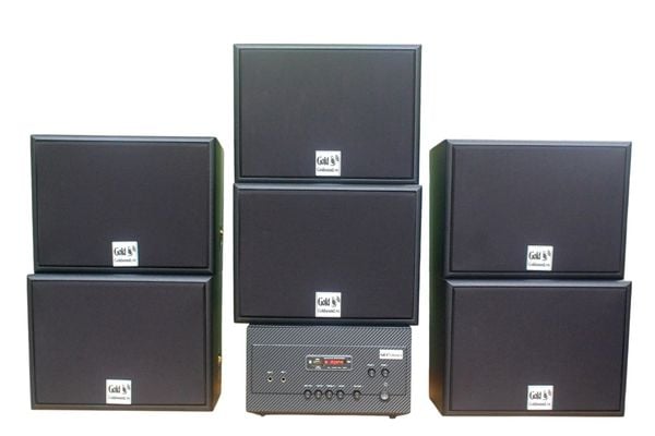[Diện tích 180m2 + 02 Kênh] A907_TH Goldsound 2 vùng âm lượng 900w + 6 loa Goldsound V130_TH 130w, loa được thiết kế riêng cho quán, bật lớn không tạp âm, miễn phí công lắp đặt, bảo hành dài hạn 5 năm