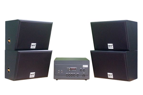 [Diện tích 120m2 + 02 Kênh] A907_TH Goldsound 2 vùng âm lượng 900w + 4 loa Goldsound chống nước ngoài trời V130NT_TH 130w, loa được thiết kế riêng cho quán, bật lớn không tạp âm, miễn phí công lắp đặt, bảo hành 12 tháng