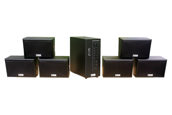 Dàn loa sân vườn: Amply AMT384 Goldsound 2 vùng âm lượng 380w + 6 loa Goldsound ngoài trời V40NT 40w, loa được thiết kế riêng cho quán, bật lớn không tạp âm, miễn phí công lắp đặt, bảo hành 12 tháng