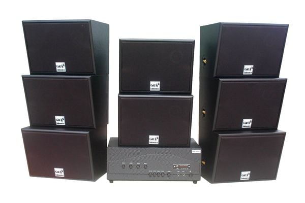 [Diện tích 240m2 + 04 Kênh] A917_TH-4K Goldsound 4 vùng âm lượng 1500w + 8 loa Goldsound ngoài trời V130NT_TH 130w, Amply 4 - 6 vùng âm lượng, loa được thiết kế riêng cho quán, bật lớn không tạp âm, miễn phí công lắp đặt, bảo hành 12 tháng