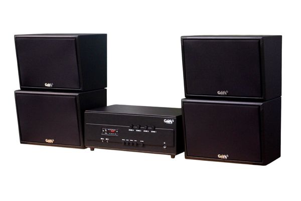 [Diện tích 120m2 + 04 Kênh] Amply A384PU_SG-4K + 4 V130PU_SG, Amply 4 vùng âm lượng, loa được thiết kế riêng, bật lớn không tạp âm, miễn phí công lắp đặt, bảo hành dài hạn 5 năm.