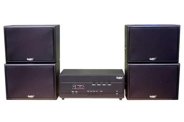 [Diện tích 120m2 + 04 Kênh] Amply A384PU_TH - 4K + 4 V130PU_TH, Amply 4 vùng âm lượng, loa được thiết kế riêng, bật lớn không tạp âm, miễn phí công lắp đặt, bảo hành dài hạn 5 năm.