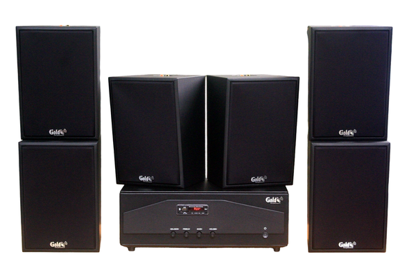 Dàn loa treo tường thông báo phát nhạc nền tự động: Amply A938PU-2K Goldsound 2 vùng âm lượng 1500w + 6 loa Goldsound V70C-PU 70w, loa được thiết kế riêng cho quán, bật lớn không tạp âm