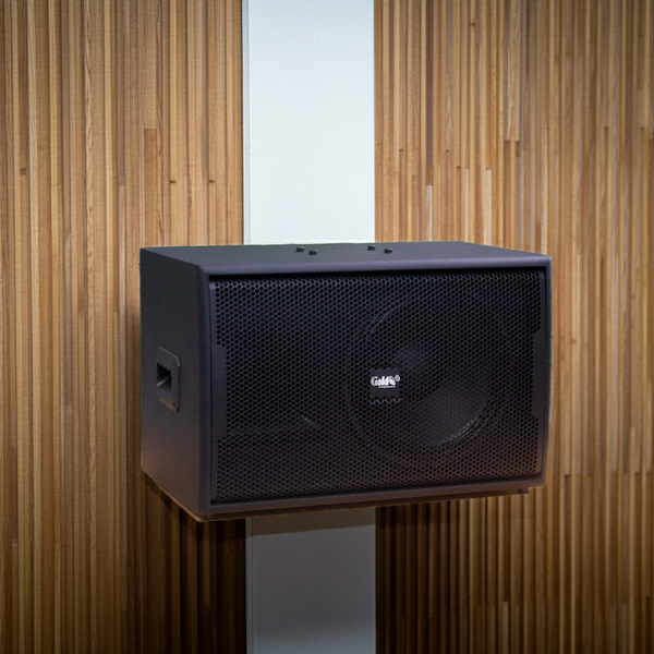 Loa Karaoke V258PU_DA - KA Goldsound (số lượng 1 loa), công suất 400w, loa bass 30 cm, treble kèn, kích thước rộng 60 cm, cao 40 cm, sâu 36 cm, phủ da cao cấp, bảo hành dài hạn 5 năm.