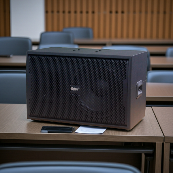 Loa Karaoke V258PU_DA - KA Goldsound (số lượng 1 loa), công suất 400w, loa bass 30 cm, treble kèn, kích thước rộng 60 cm, cao 40 cm, sâu 36 cm, phủ da cao cấp, bảo hành dài hạn 5 năm.