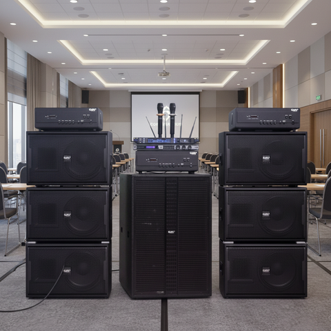 Dàn loa sân khấu, hội trường, kinh doanh karaoke K130 Goldsound (Loa V258PU-KA, Cục đẩy A958PU-2K, A957PU-1K, JBL KX180, Micro SLS S800,...)