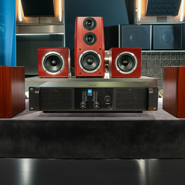 Cục đẩy 2 kênh LA1200 (công suất 1200W, 2 kênh, nguồn xuyến)